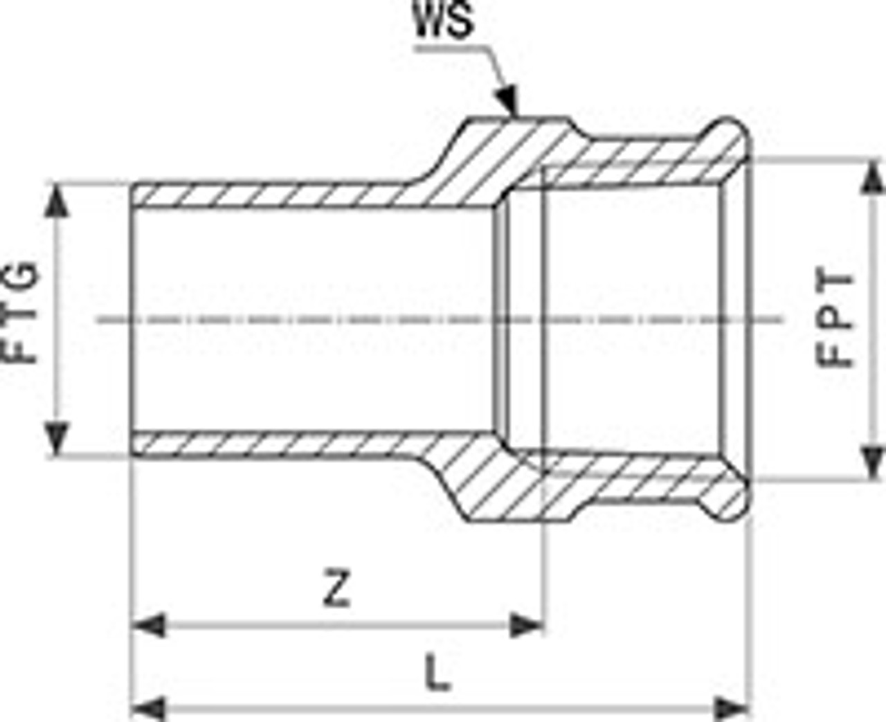 Viega 1-1/4" Press x 1-1/4" Adapter in Bronze - 79465