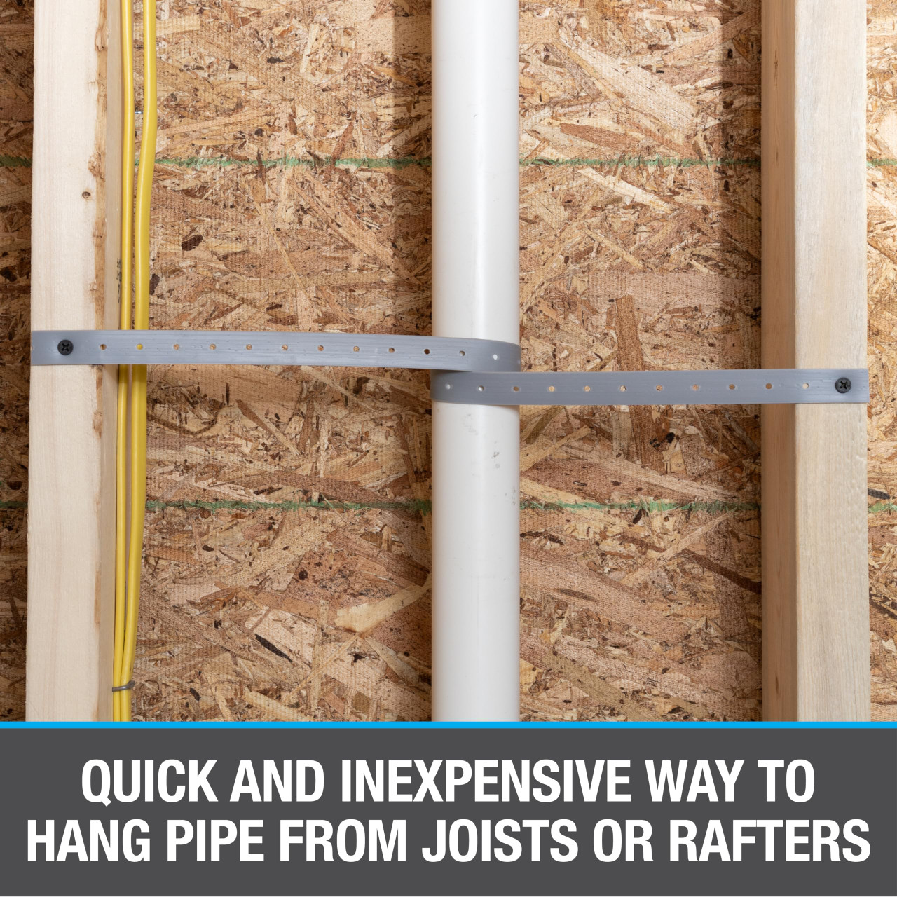 Oatey 3/4 in. x 10 ft. Gray Pipe Securing Strap in Gray - 33928