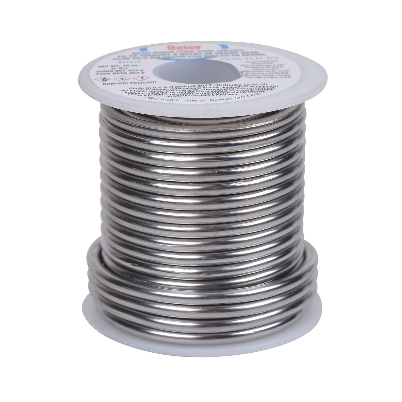 Oatey 1/8 in. Rosin Core Leaded Plumbing Solder 1 lb. Spool in Gray - 21212