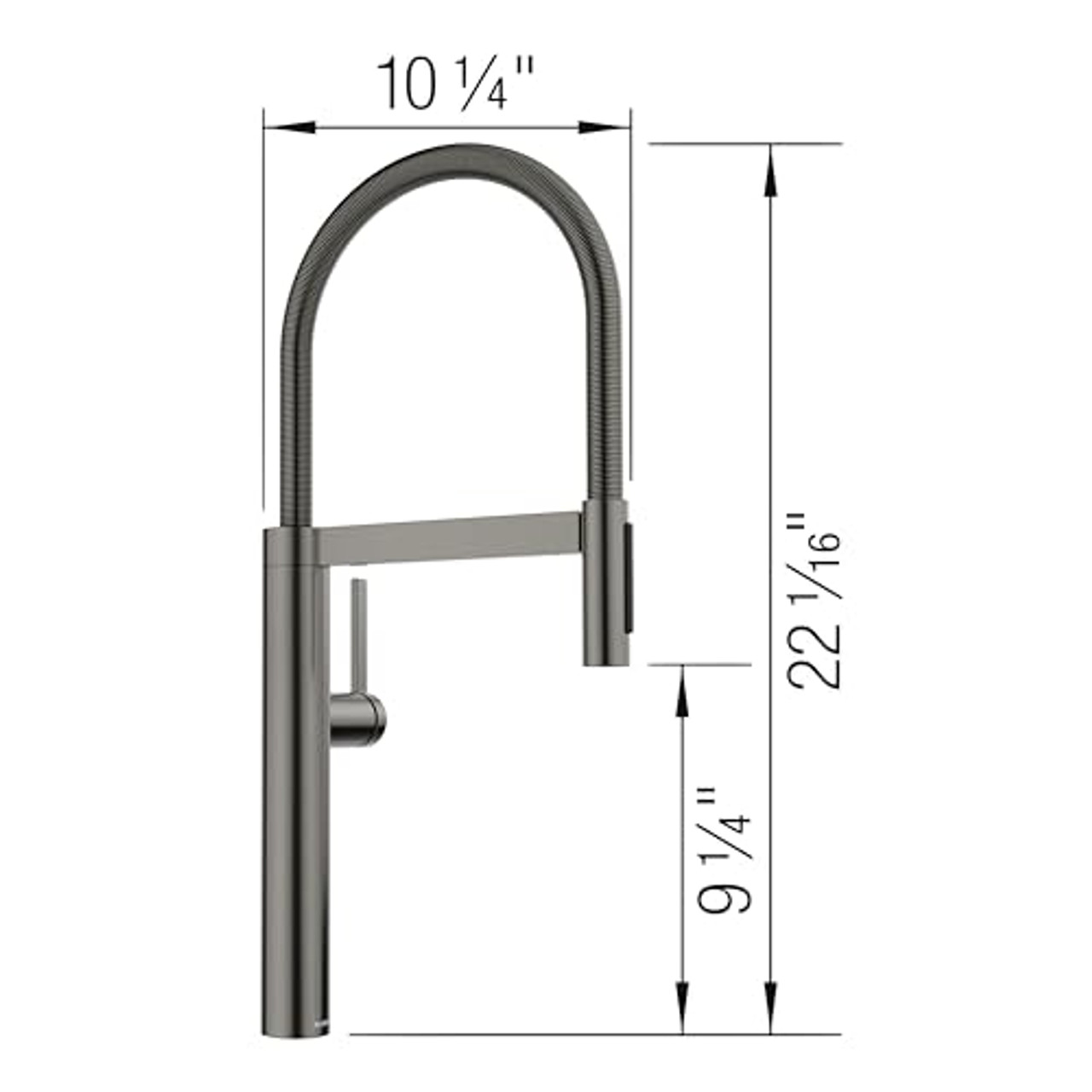 Blanco Culina Kitchen Faucet 1.5 GPM in Satin Dark Steel - 527475