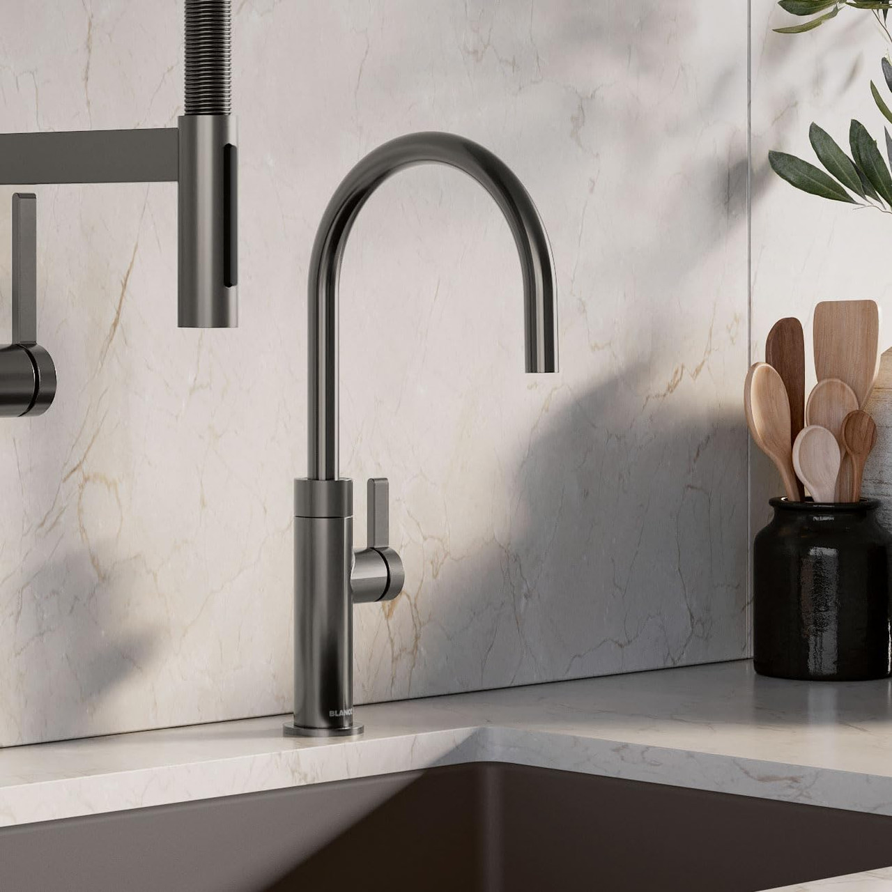 Blanco Culina Beverage Faucet 1.5 GPM in Satin Dark Steel - 527492