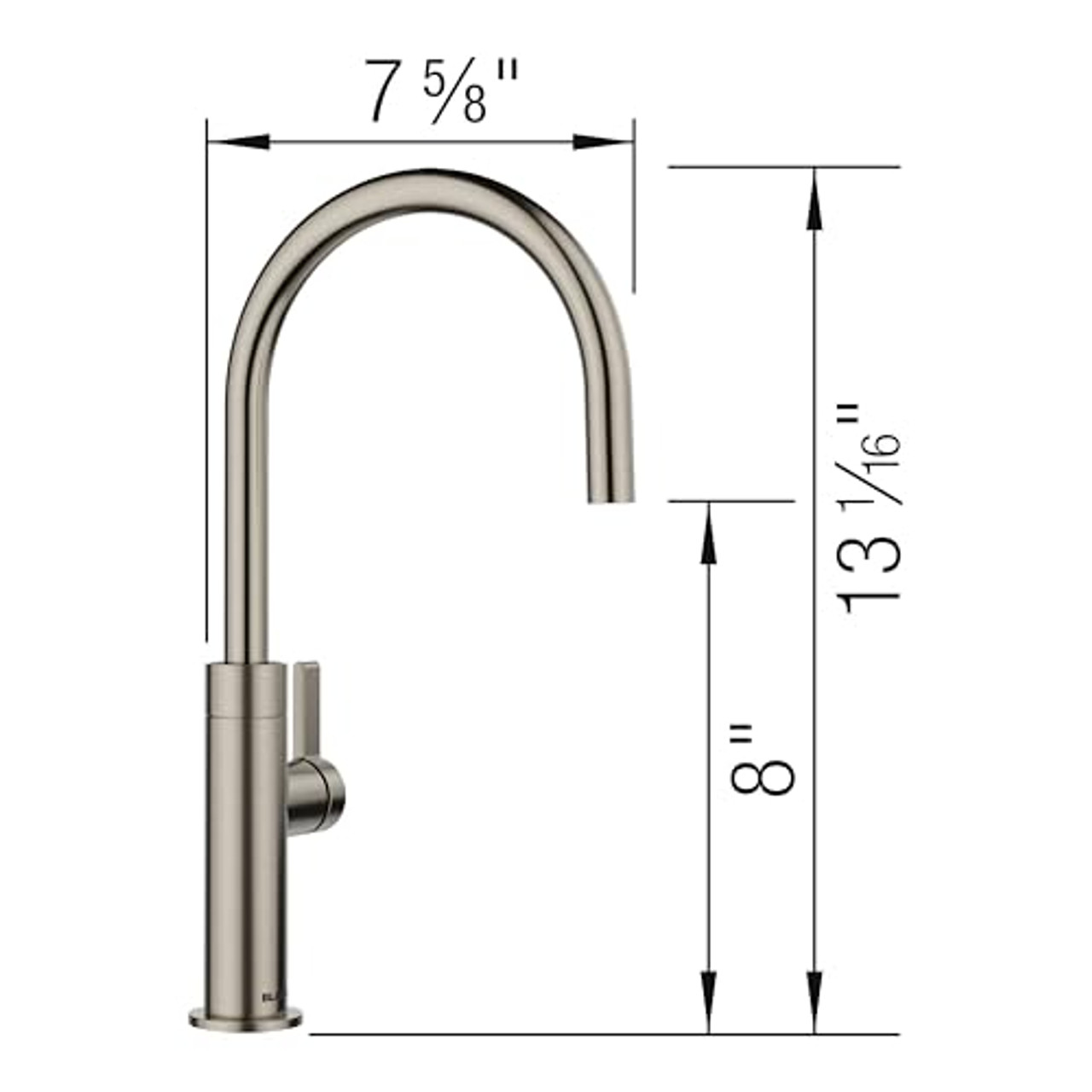 Blanco Culina Beverage Faucet 1.5 GPM in Satin Platinum - 443255