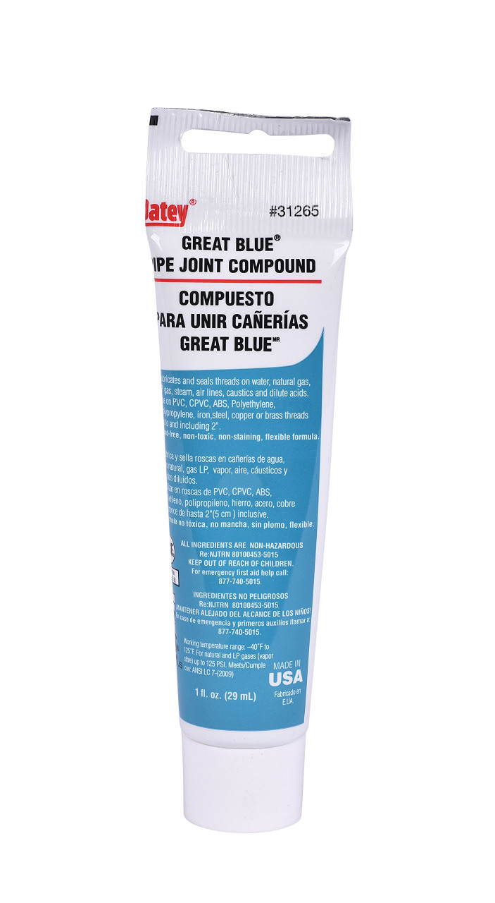 Oatey Great Blue Pipe Joint Compound 1 fl. oz Tube in Blue - 31265