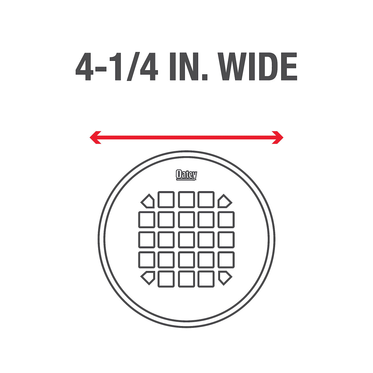 Oatey 4-1/4 in. Snap-Tight Shower Strainer in Satin Nickel - 42018