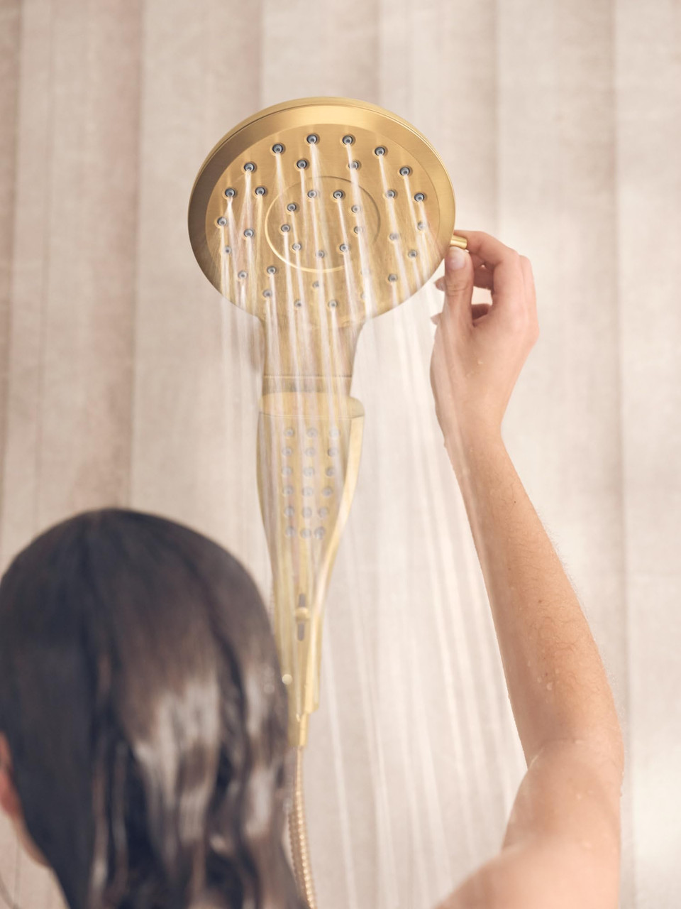 Moen Verso Dual Shower Head Combo 1.75 GPM in Brushed Gold - 220C3EPBG