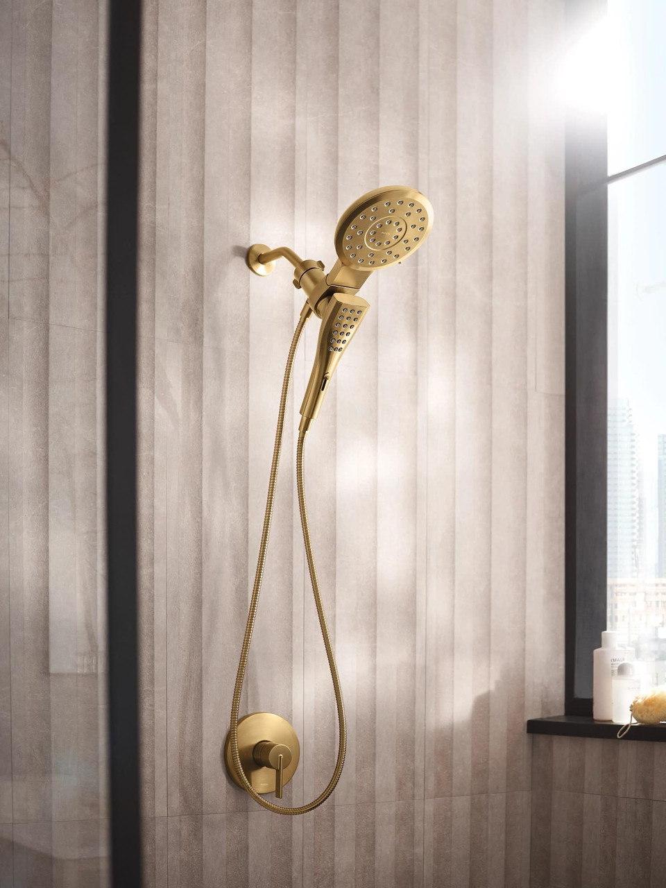 Moen Verso Dual Shower Head Combo 1.75 GPM in Brushed Gold - 220C3EPBG