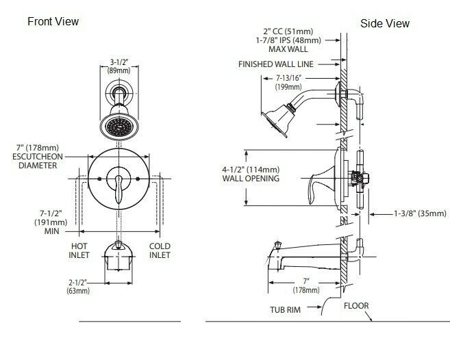 Moen Eva Single Handle Shower Trim Kit in Chrome - T62133EP