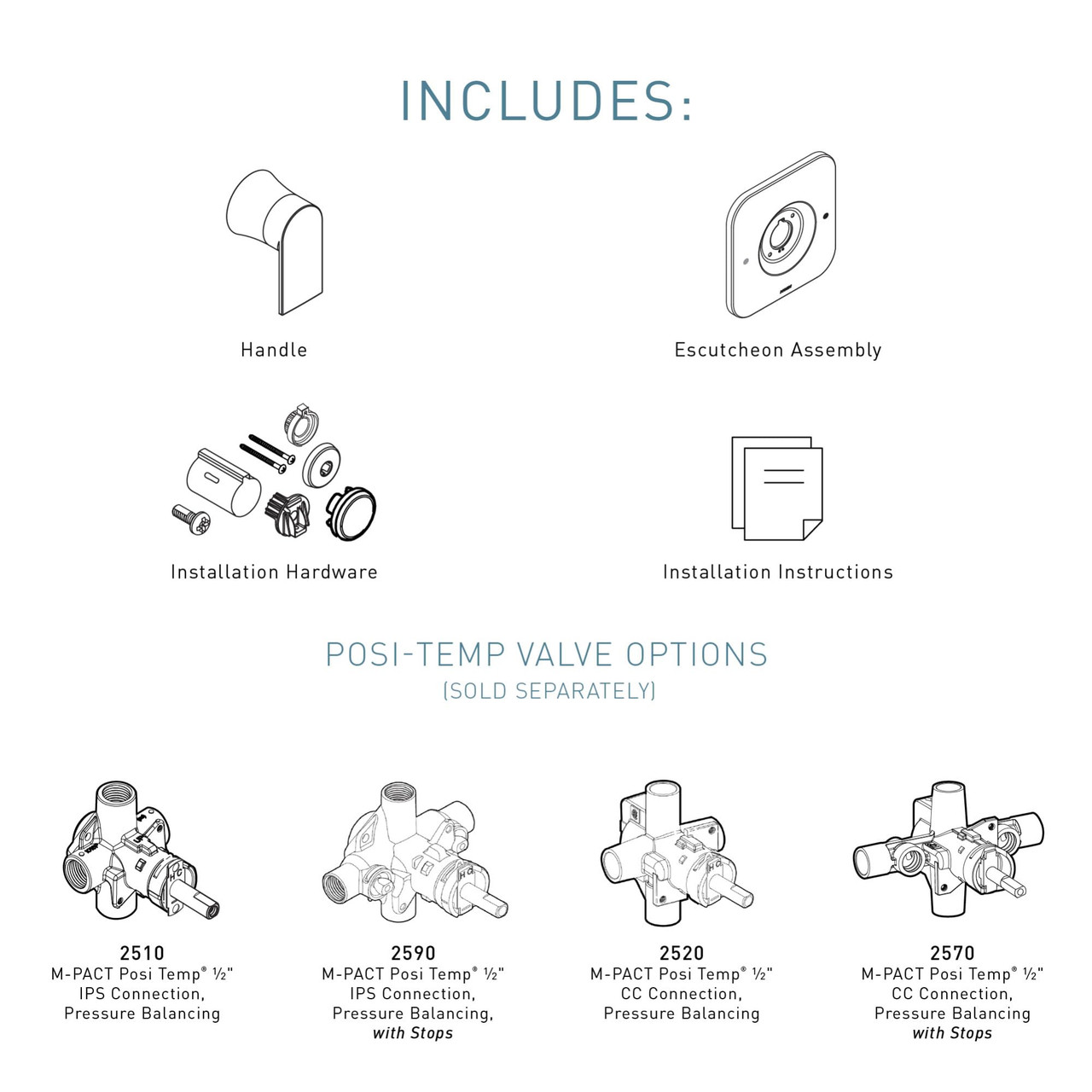 Moen Genta LX Shower Valve Trim Kit in Brushed Nickel - T2471BN