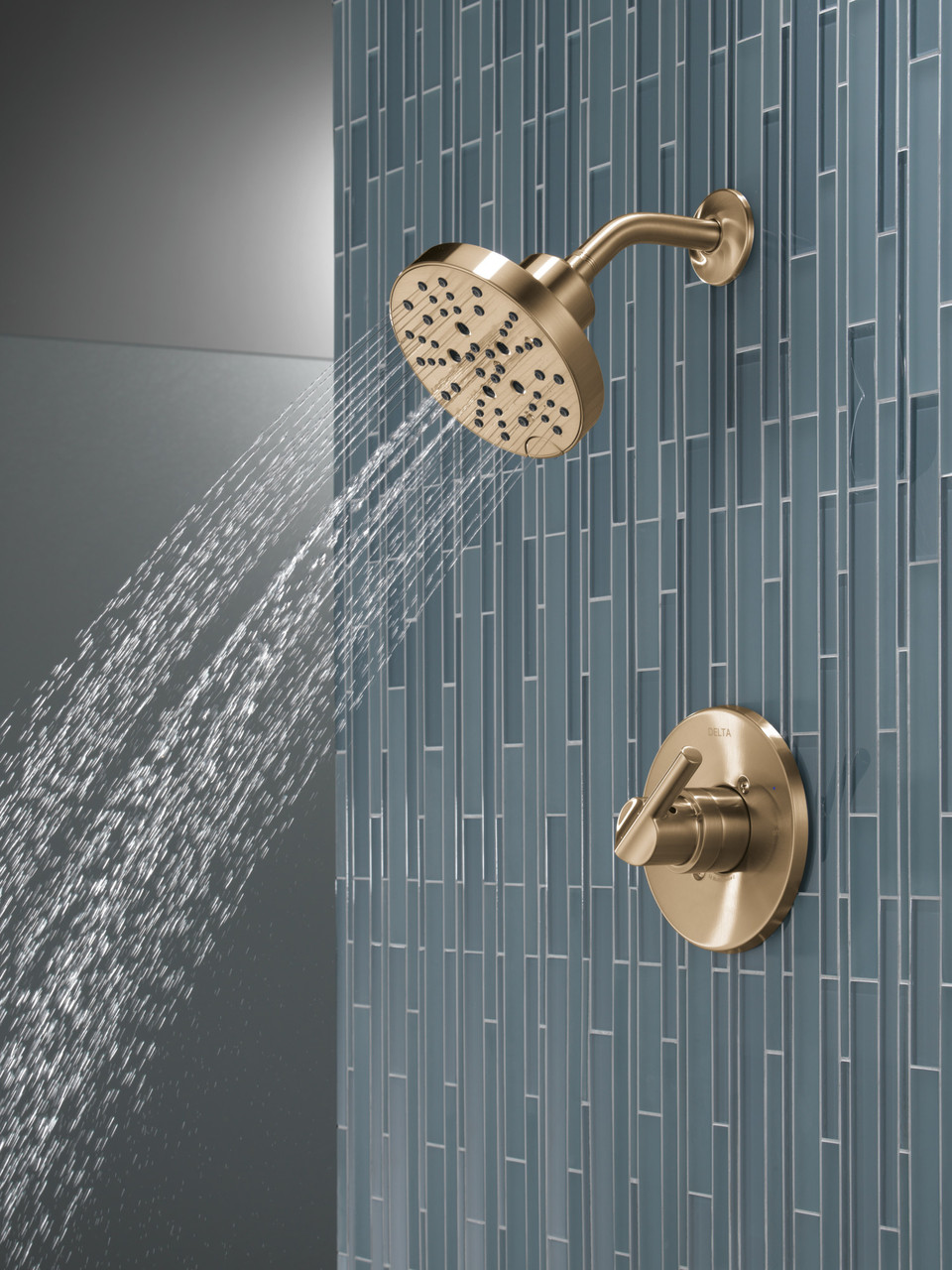 Delta Nicoli Monitor 14 Series H2Okinetic Shower Trim in Champagne Bronze - 142749-CZ