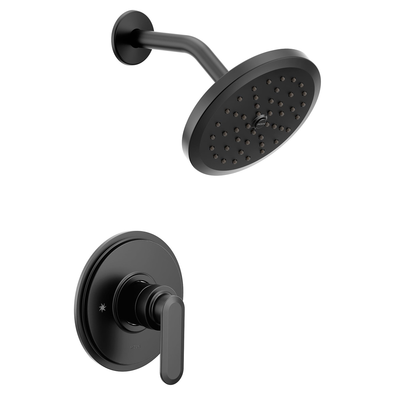 Moen Greenfield M CORE 3 Series Shower Trim with Wide Shower Head and Shower Lever Handle in Matte Black - UT33322BL