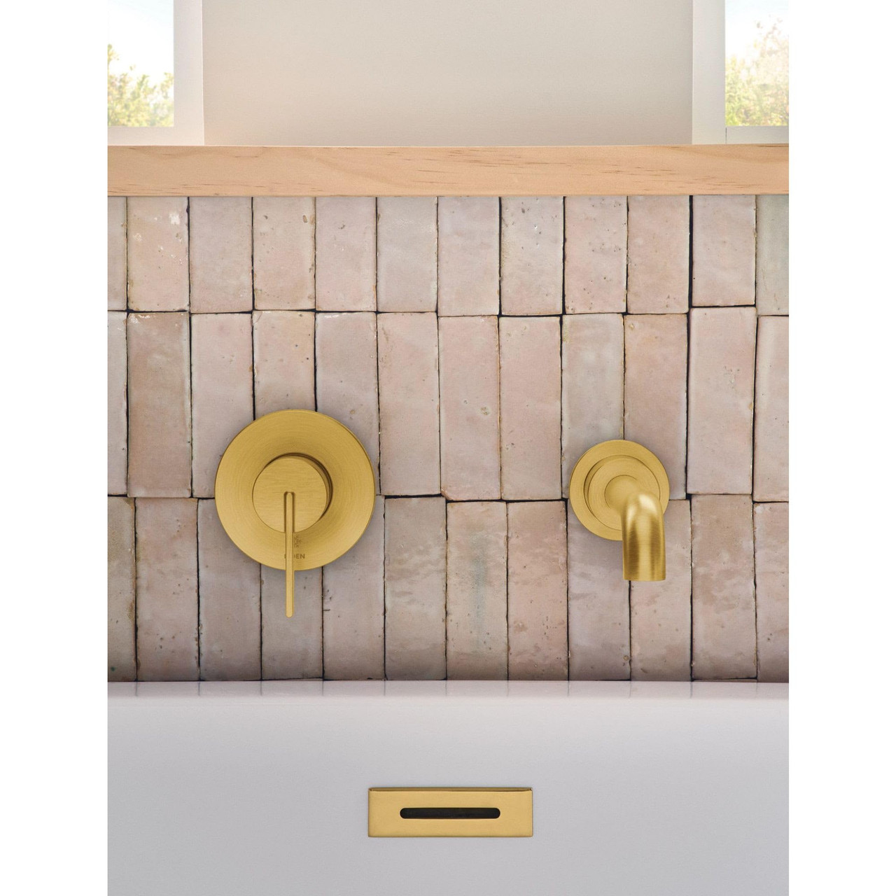 Moen Cia Single Handle Wall Mount Tub Filler High Flow Tub Faucet with 10" Spout Reach in Matte Black - WT6221BL