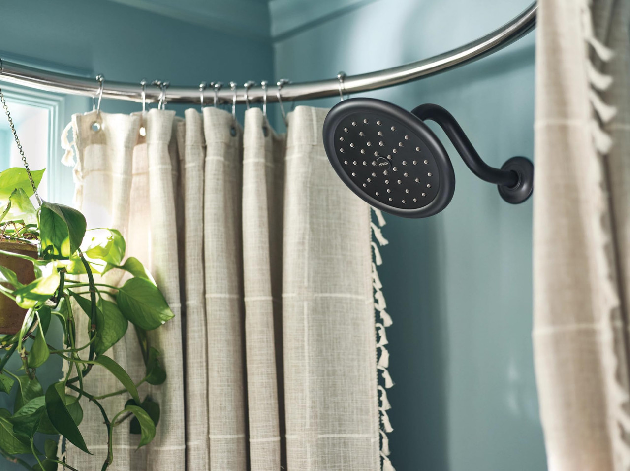 Moen Belfield Posi Temp Tub and Shower Trim Kit with Eco Performance Showerhead in Matte Black - T2313EPBL