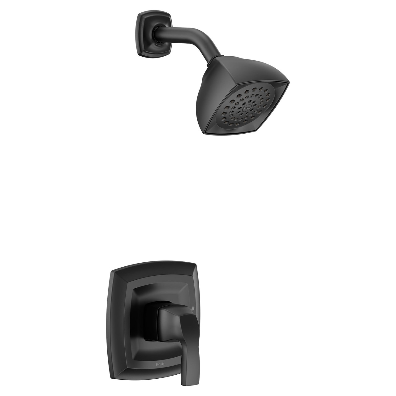 Moen Voss M CORE 2 Series 1 Handle Shower Trim Kit with Eco Performance SHowerhead in Matte Black - UT2692EPBL