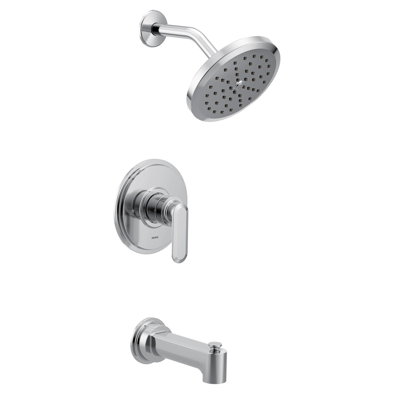 Moen Greenfield M CORE 3 Series Eco Performance Shower Trim Set with Wide Showerhead Shower Handle and Tub Spout in Chrome - UT33323EP