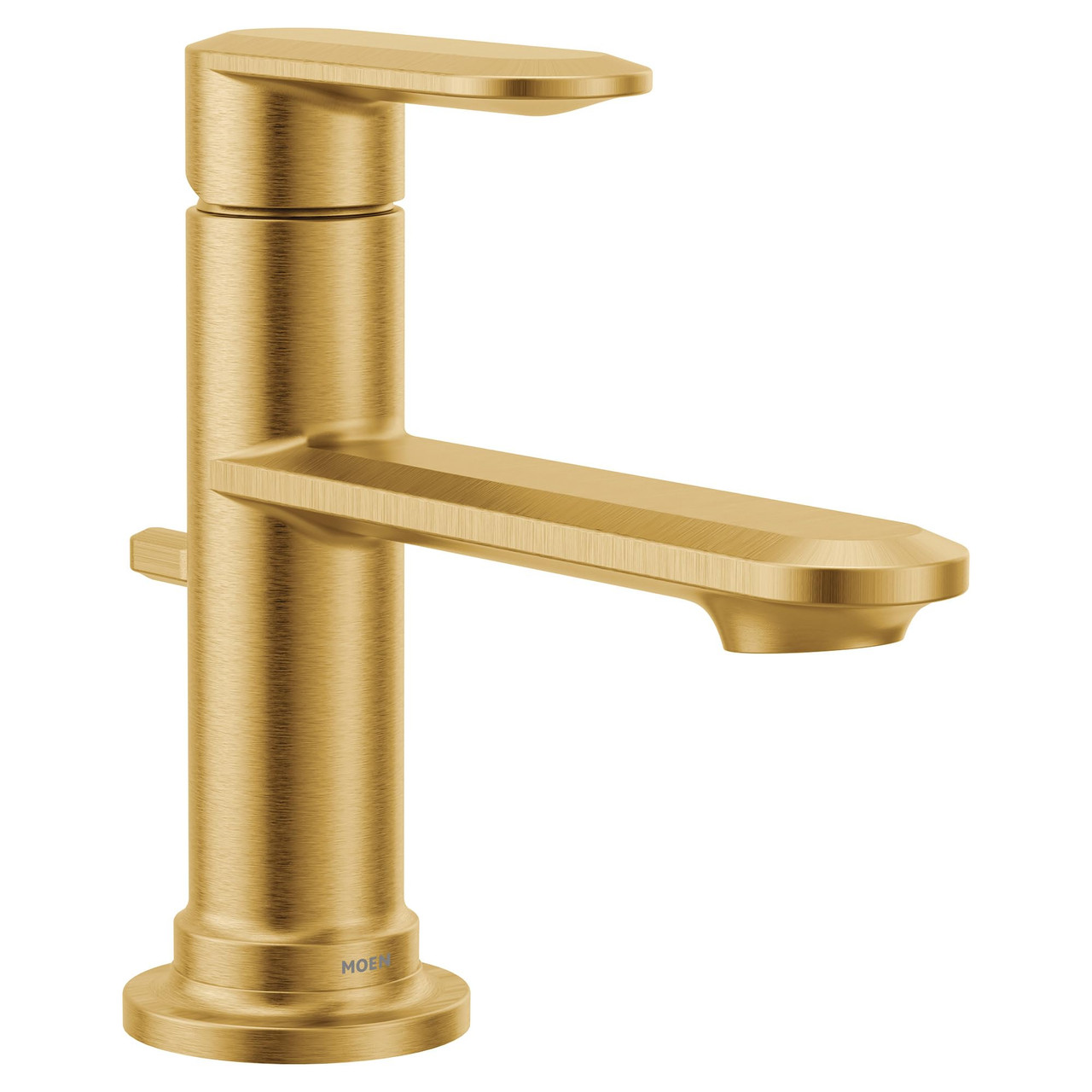 Moen Greenfield Single Handle Bathroom Sink Faucet with Optional Deckplate in Brushed Gold - 6504BG