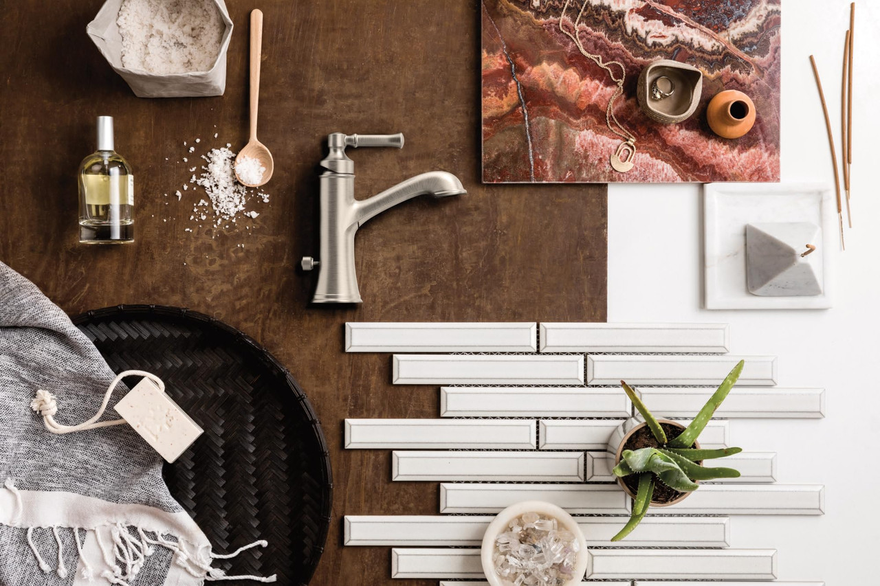 Moen Dartmoor Single Handle Bathroom Sink Faucet with Optional Deckplate 1 Count Pack of 1 in Brushed Nickel - 6803BN