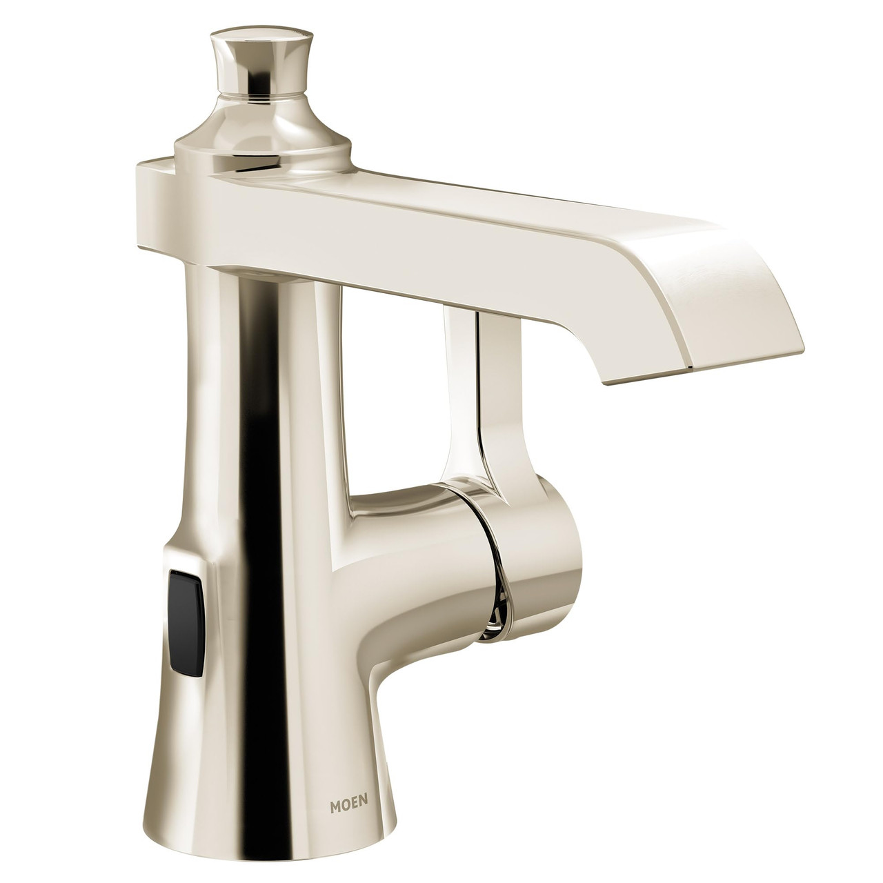 Moen Flara Polished Motionsense Wave Touchless Single Handle Bathroom Sink Faucet in Polished Nickel - S6981EWNL