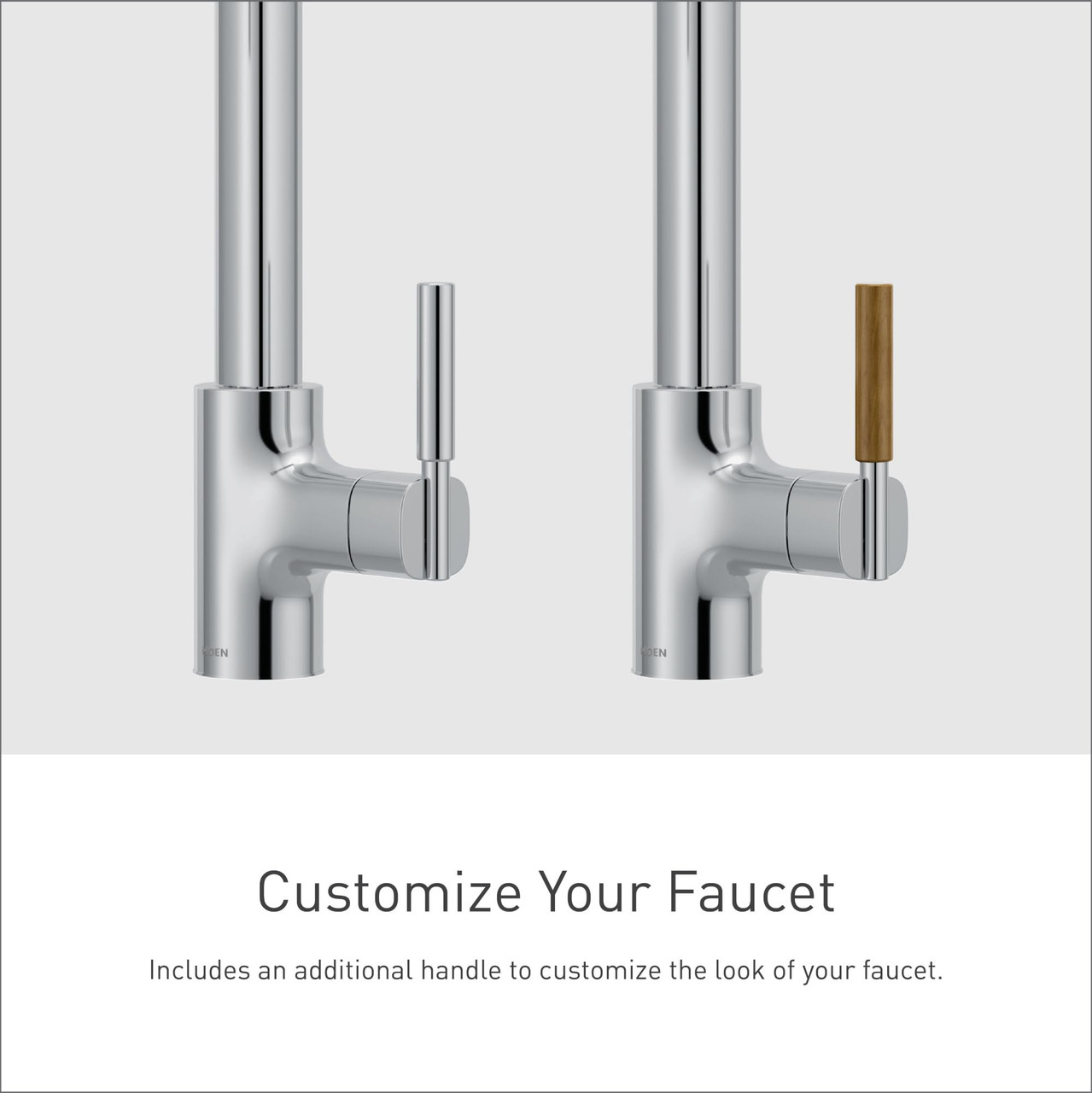 Moen Tenon One Handle Modern Kitchen Pulldown Faucet with Reflex and PowerBoost Spray Technology Accent Handle Included for Customizing in Chrome - S74001