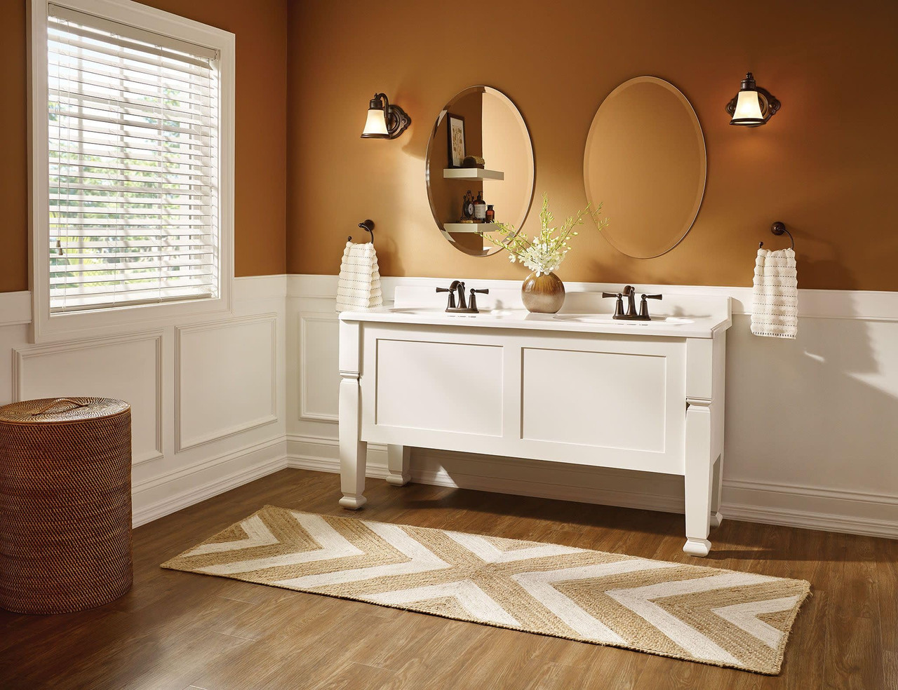 Moen Wynford Two Handle Centerset High Arc Bathroom Faucet in Brushed Nickel - 4505BN