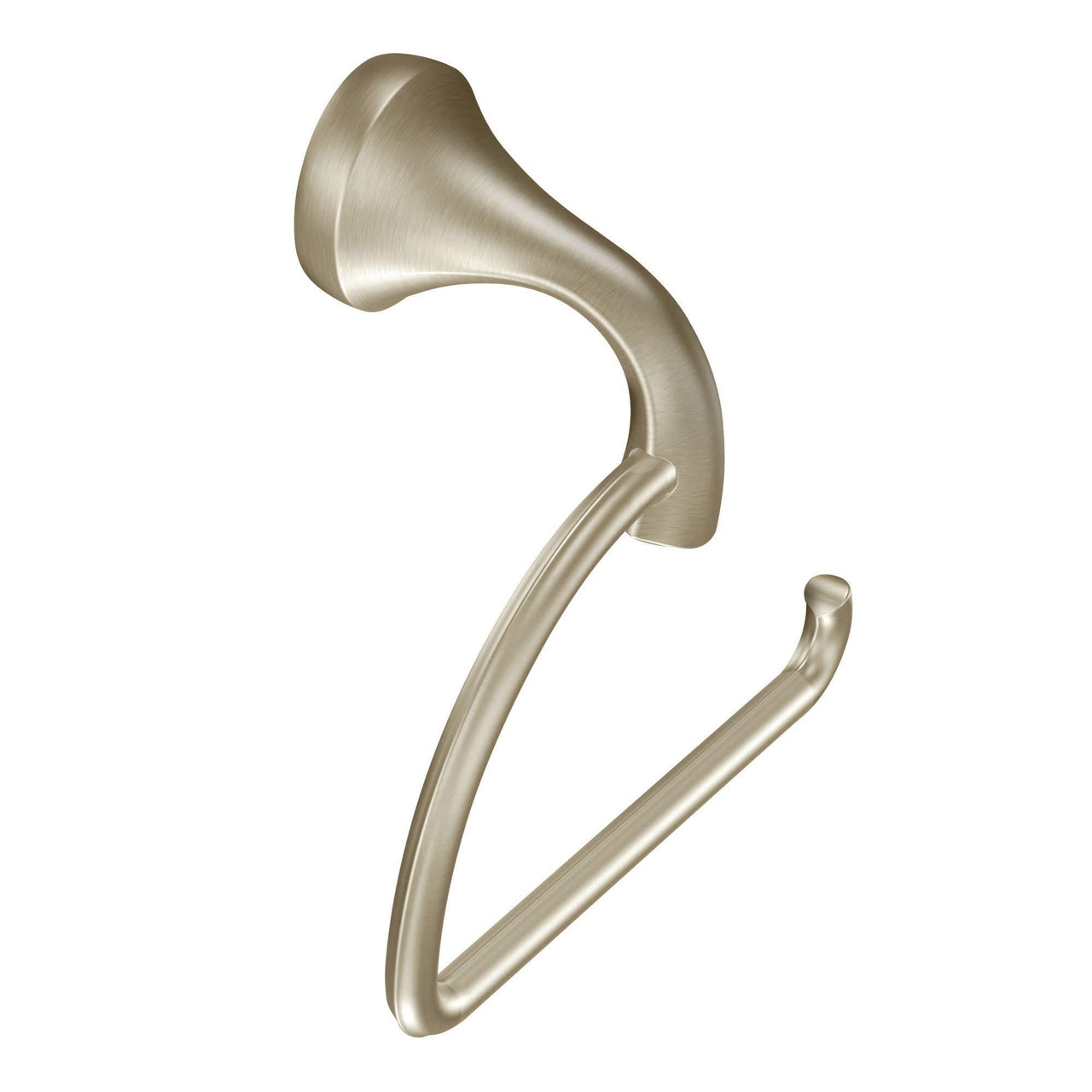 Moen Eva European Single Post Toilet Paper Holder Wall Mounted Toilet Tissue Holder in Brushed Nickel - YB2808BN