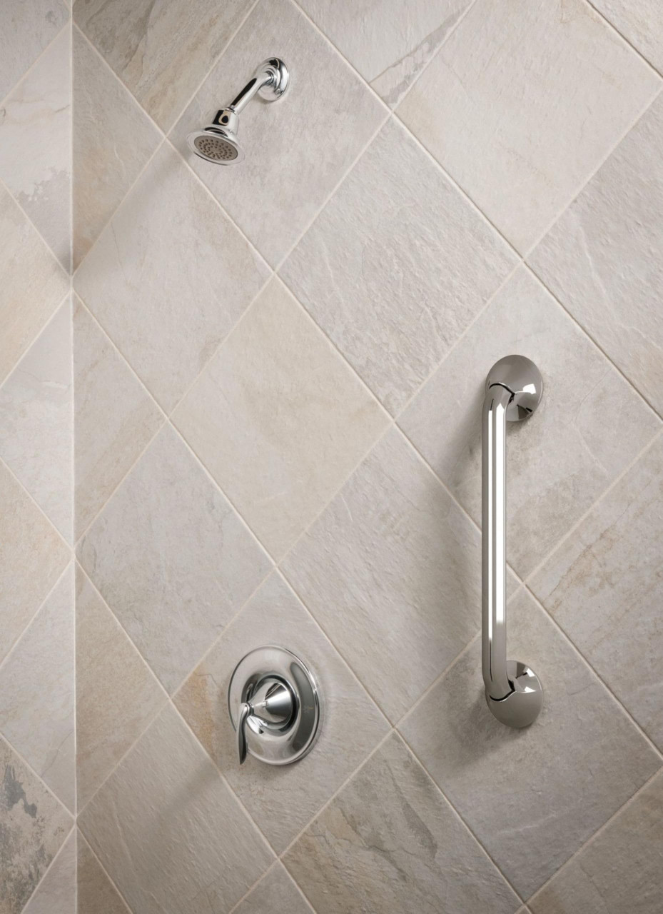 Moen Eva Bathroom Safety 18 Inch Stainless Steel Transitional Bathroom Grab Bar in Chrome - YG2818CH