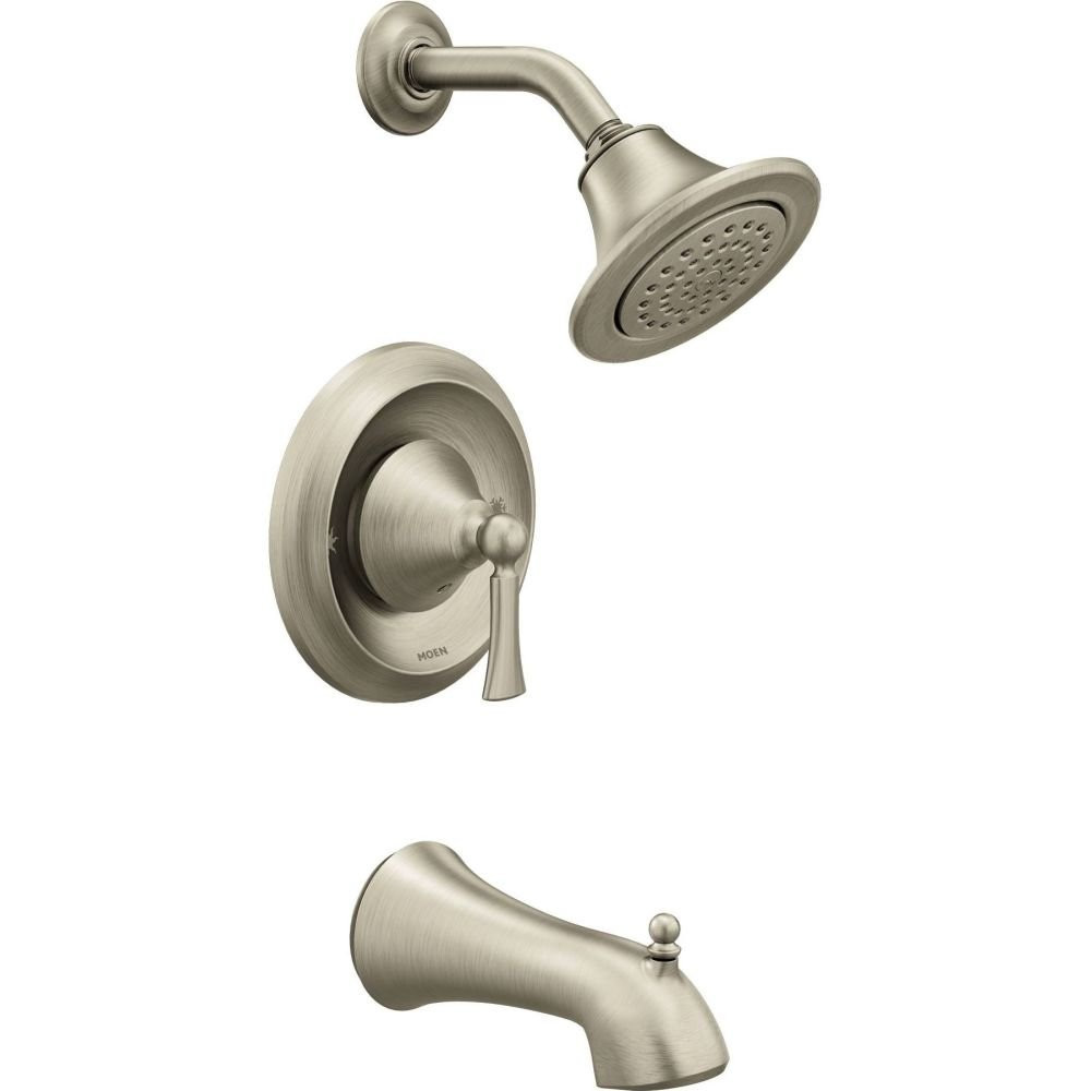 Moen Wynford Posi Temp Tub and Shower Trim Kit in Brushed Nickel - T4503BN