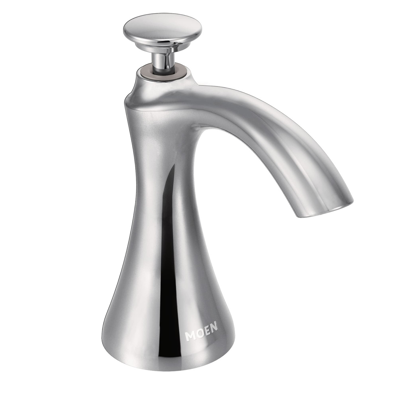 Moen Transitional Deck Mounted Kitchen Soap Dispenser with Above the Sink Refillable Bottle in Chrome - S3946C