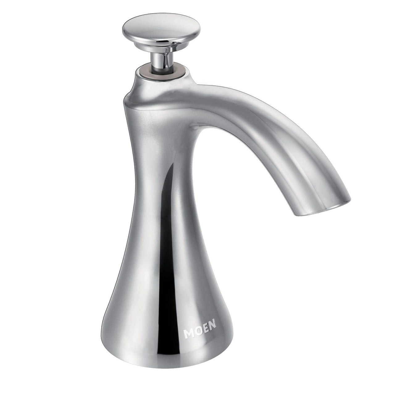 Moen Transitional Deck Mounted Kitchen Soap Dispenser with Above the Sink Refillable Bottle in Chrome - S3946C