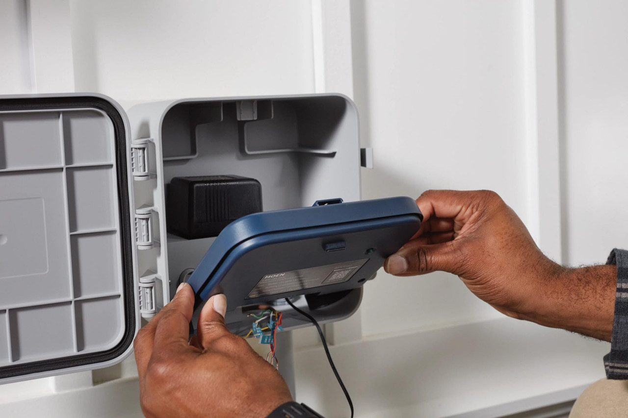 Moen Gray Outdoor Enclosure for Smart Sprinkler Controller Durable Water Tight Box in Gray - WIACC001G1USA