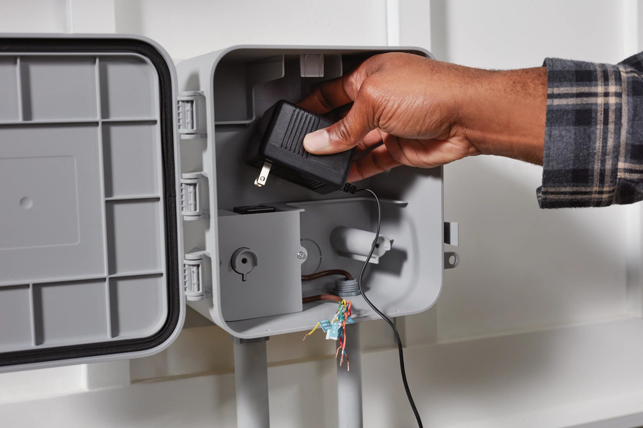 Moen Gray Outdoor Enclosure for Smart Sprinkler Controller Durable Water Tight Box in Gray - WIACC001G1USA