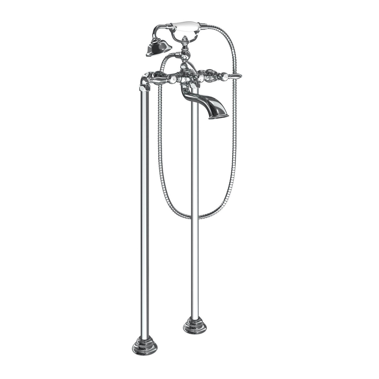 Moen Weymouth Two Handle Tub Filler with Lever Handles and Handshower in Chrome - S22110