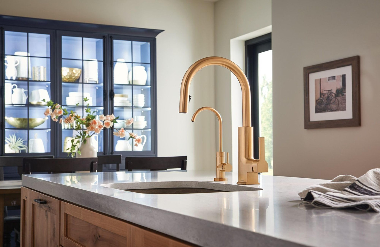 Moen Sip Traditional Cold Water Kitchen Beverage Faucet Finish in Brushed Gold - S5530BG