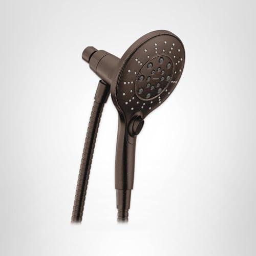 Moen Engage Magnetix Six Function 5.5 Inch Wide Handheld Shower Head with Magnetic Docking System and Metal Hose in Oil Rubbed Bronze - 3662EPORB