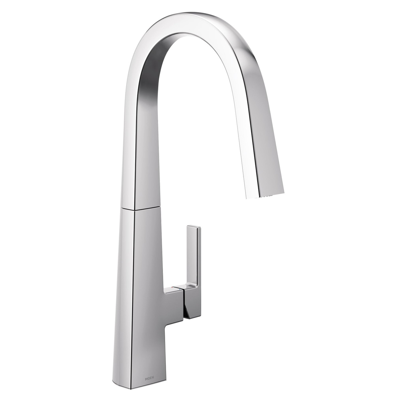 Moen Nio One Handle Pulldown Kitchen Faucet with Power Clean Accent Handle Included for Customizing in Chrome - S75005