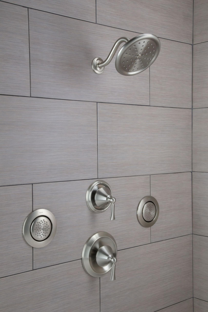 Moen Mosaic Round Single Function Body Spray Wall Mounted Shower Body Spray with Hydro Shower Jet Body Jets for Shower Massage and Spa Effect in Chrome - TS1322