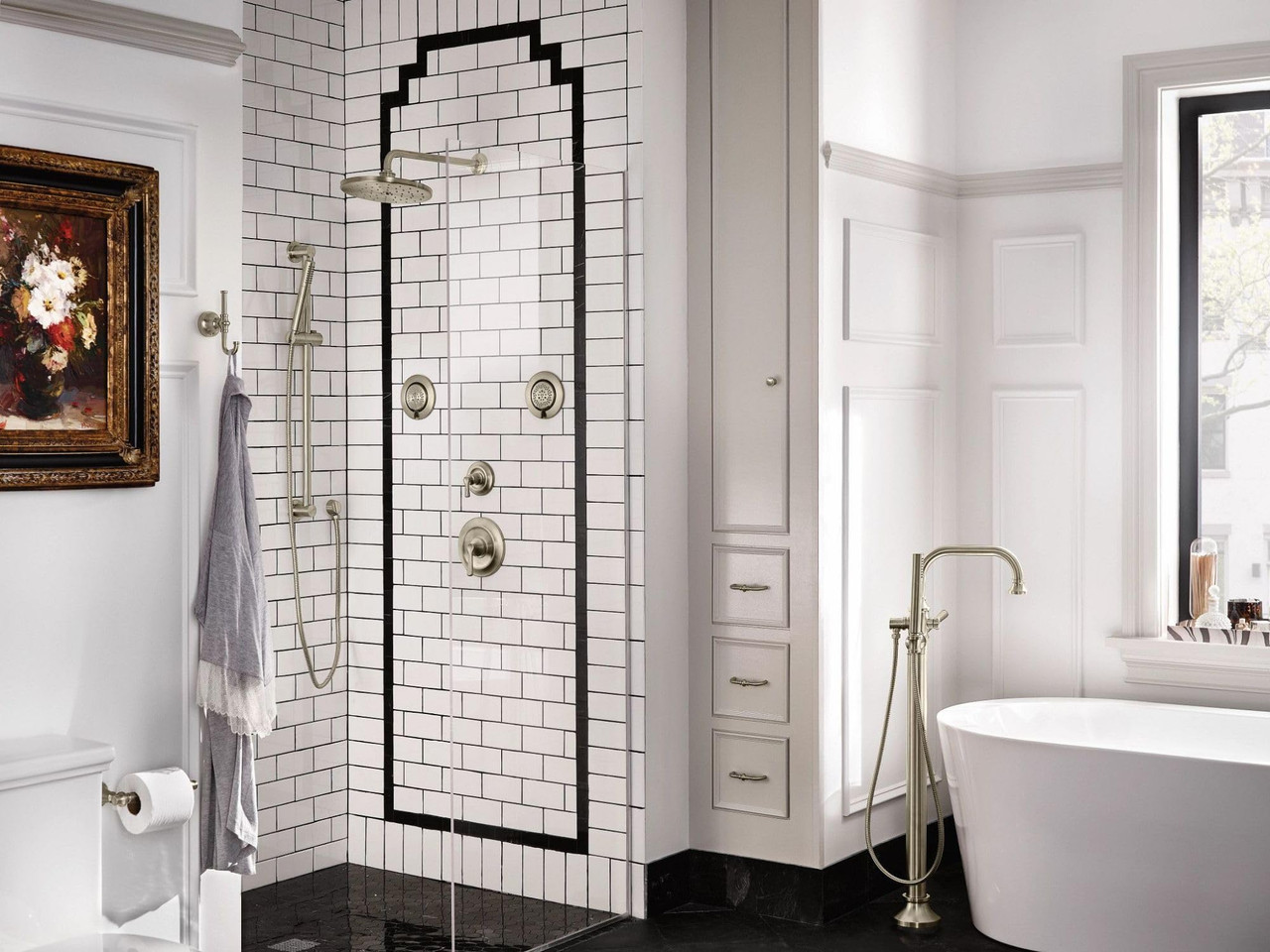 Moen Mosaic Two Function 3.25 Inch Diameter Head Body Spray in Brushed Nickel - TS1422BN