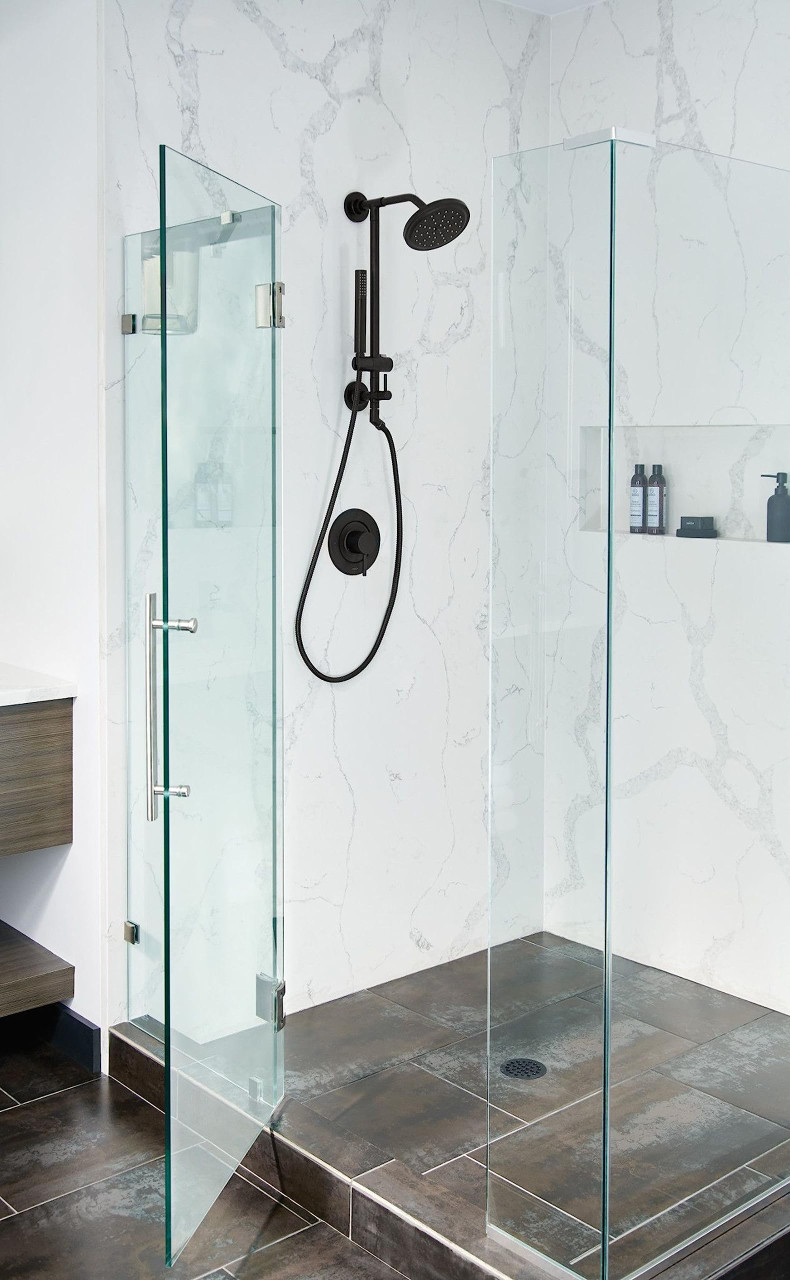 Moen Eco Performance Single Function Shower Head with Immersion Rain Shower Technology 7 Inch in Matte Black - S176EPBL