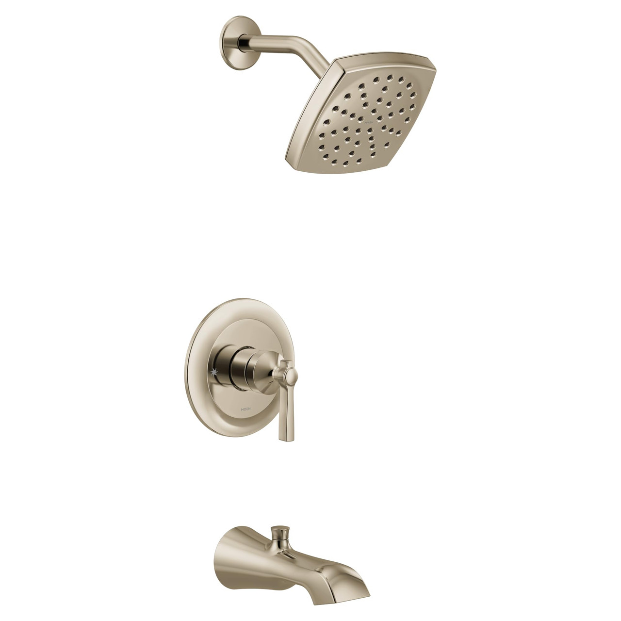 Moen Flara M CORE 3 Series 1 Handle Eco Performance Tub and Shower Trim Kit Polished in Polished Nickel - UTS3913EPNL