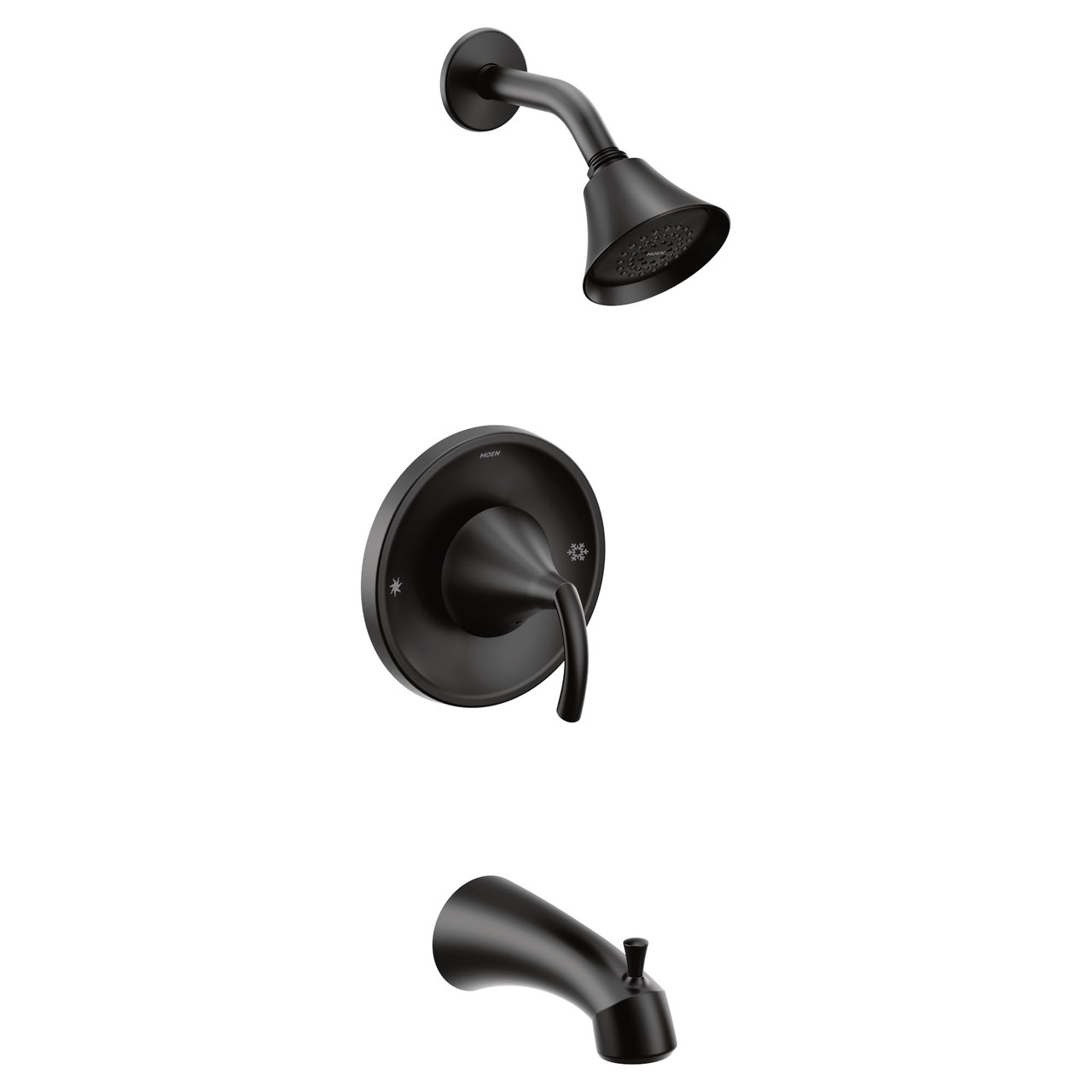 Moen Glyde Posi Temp Tub/Shower Faucet Trim in Matte Black - T2743BL