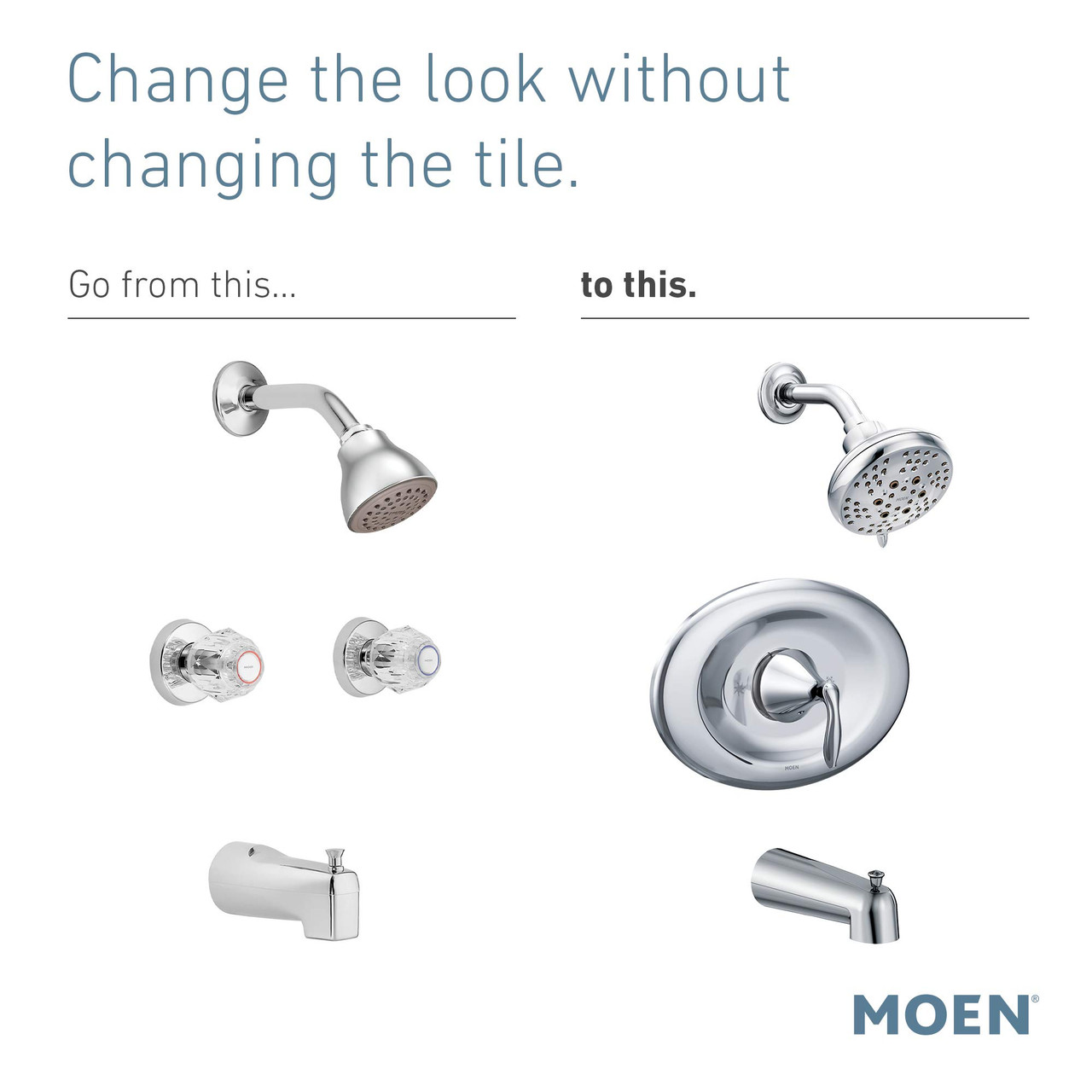Moen Posi Temp Eco Performance Tub and Shower Trim Kit in Chrome - T2139EP