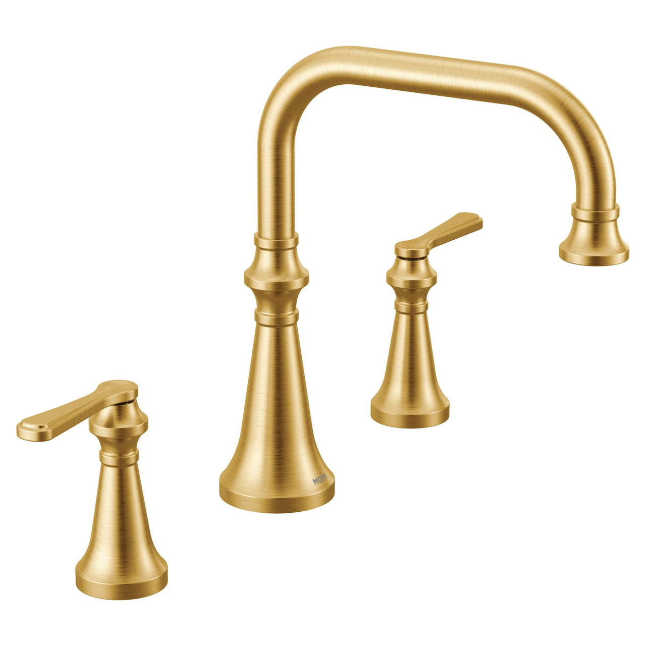 Moen Colinet Two Handle Arc Deck Mount Roman Tub Faucet Trim with Lever Handles in Brushed Gold - TS44503BG