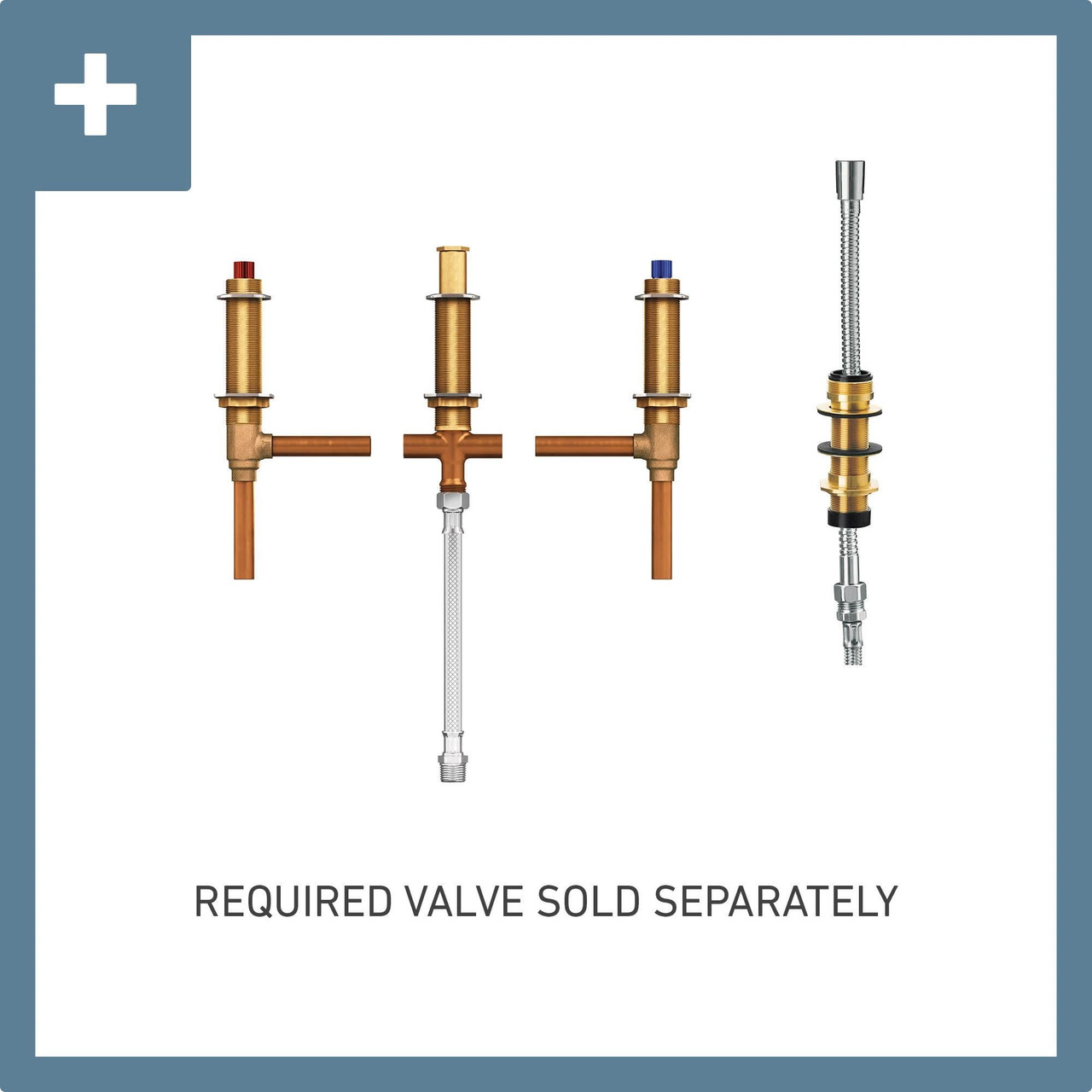 Moen Colinet Two Handle Deck Mount Roman Tub Faucet Trim with Cross Handles and Handshower in Brushed Gold - TS44506BG