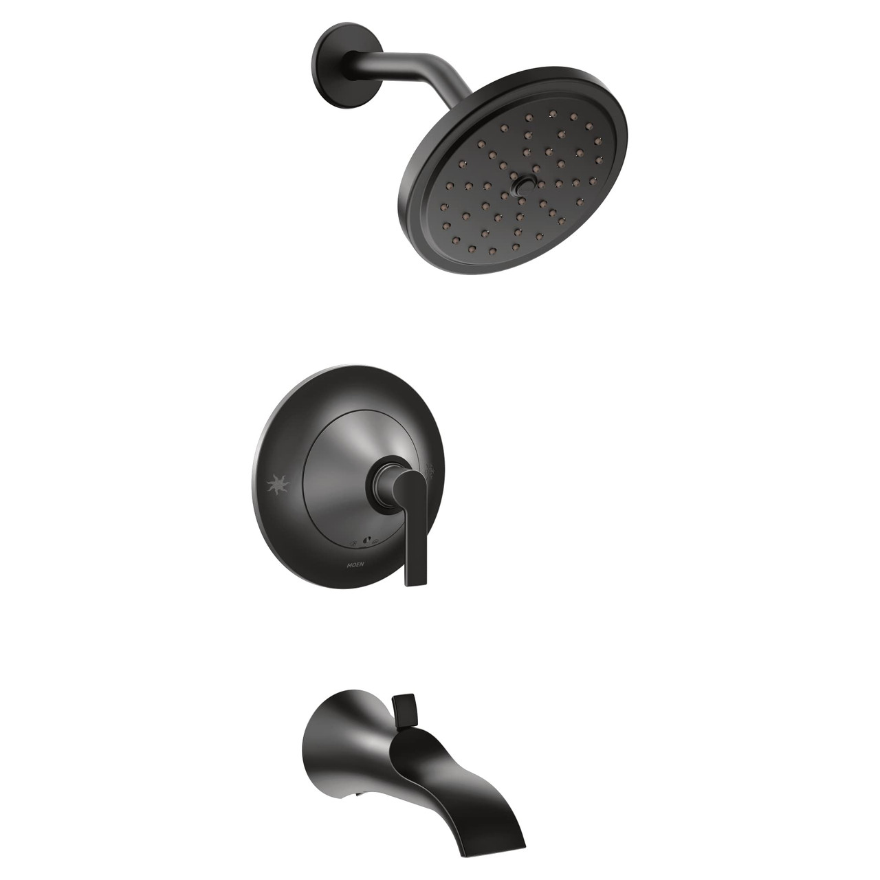Moen Doux Posi Temp Pressure Balancing Tub and Eco Performance Shower Trim Kit in Matte Black - TS2203EPBL