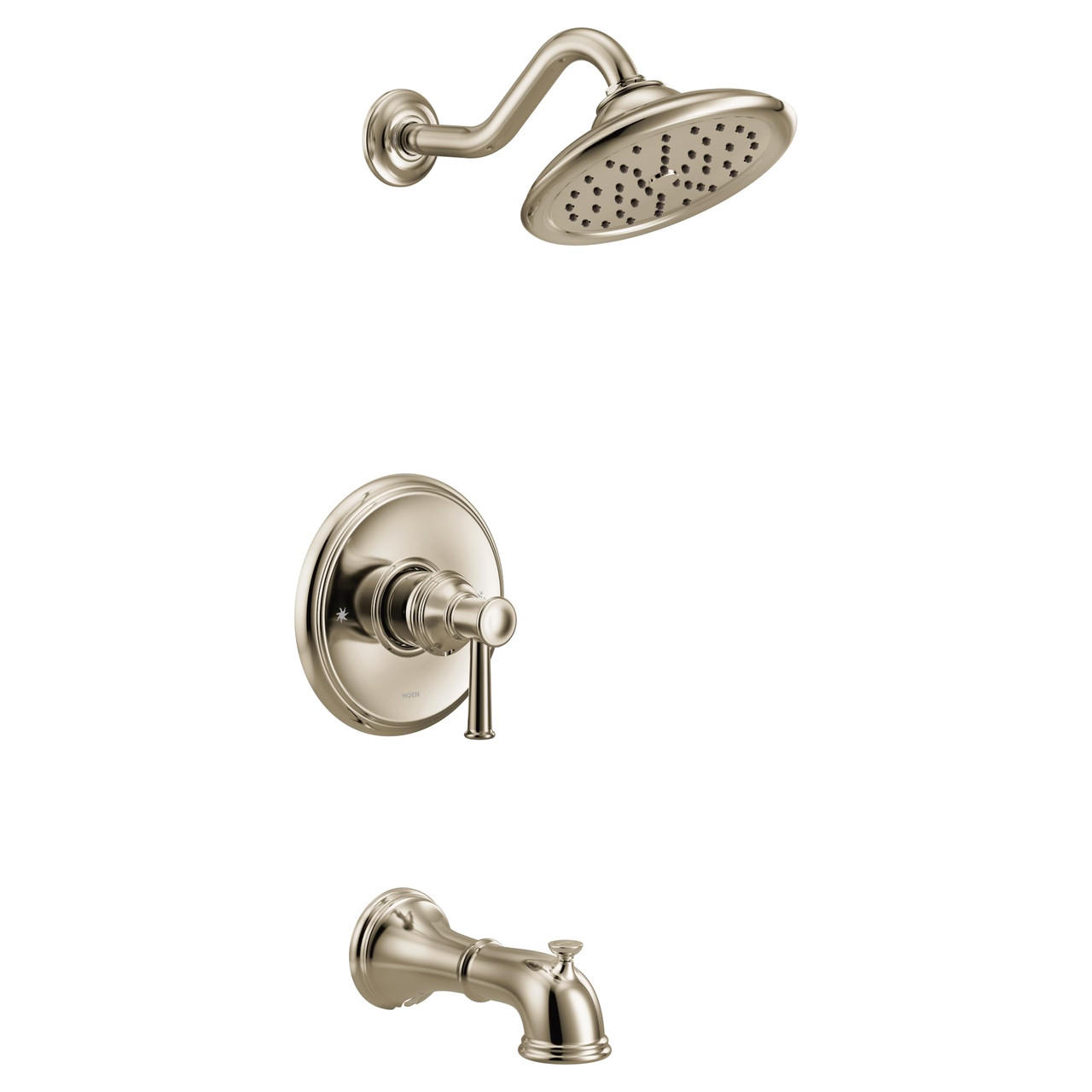 Moen Belfield M CORE 3 Series 1 Handle Tub and Shower Trim Kit Polished in Polished Nickel - UT3313NL