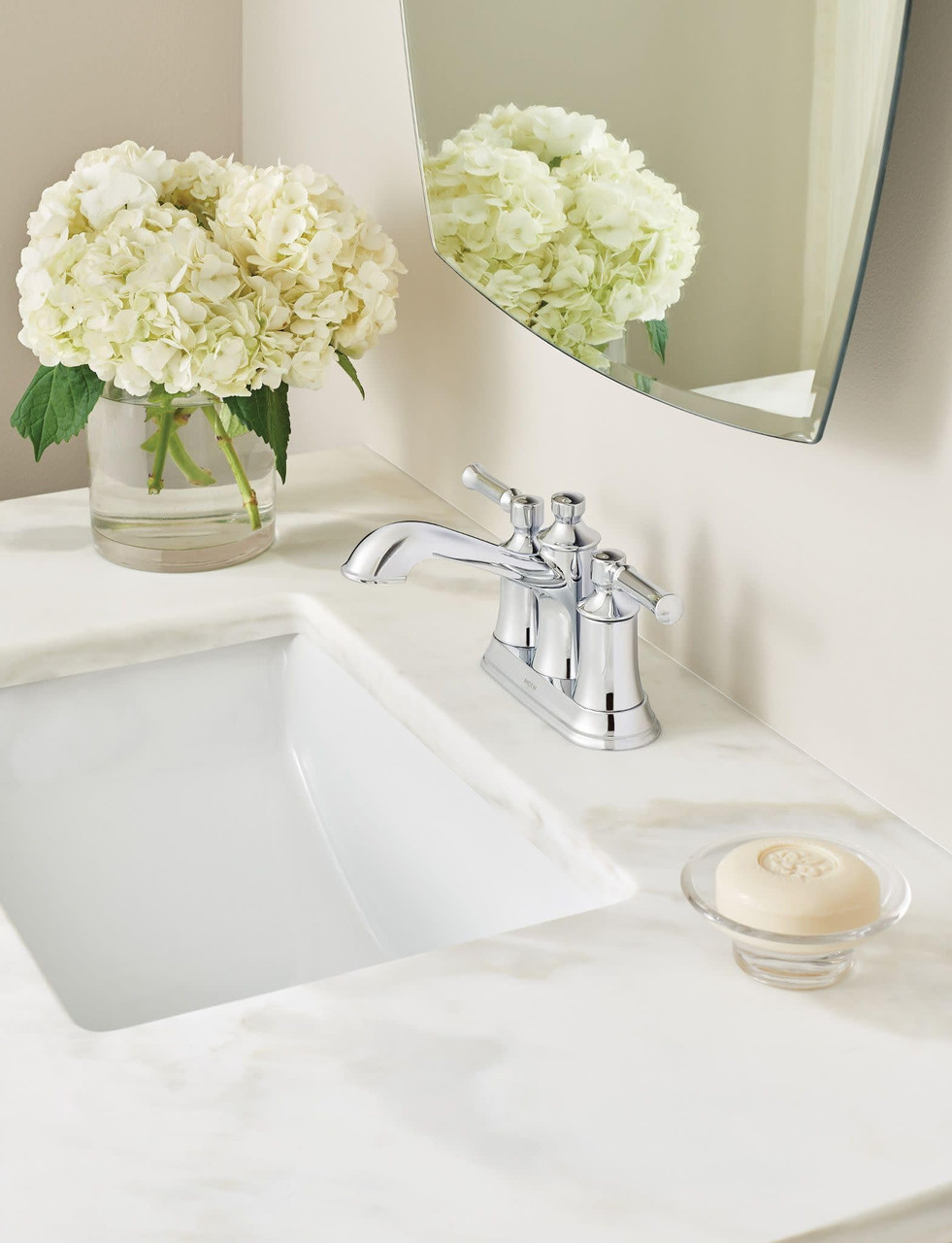 Moen Dartmoor Traditional Two Handle Centerset Bathroom Sink Faucet 6802 in Chrome - 6802