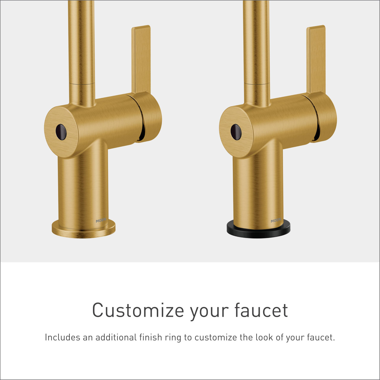 Moen Cia Motionsense Wave Sensor Touchless One Handle Pulldown Kitchen Faucet Featuring Power Clean in Brushed Gold - 7622EWBG