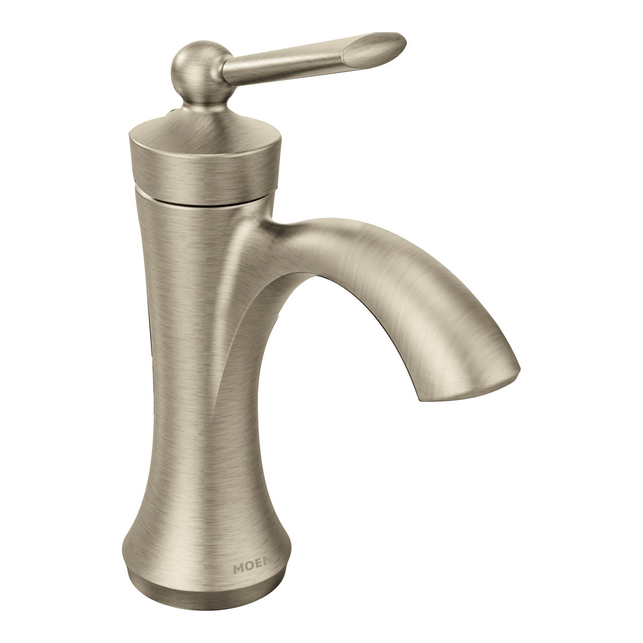 Moen Wynford One Handle High Arc Bathroom Faucet with Drain Assembly in Brushed Nickel - 4500BN