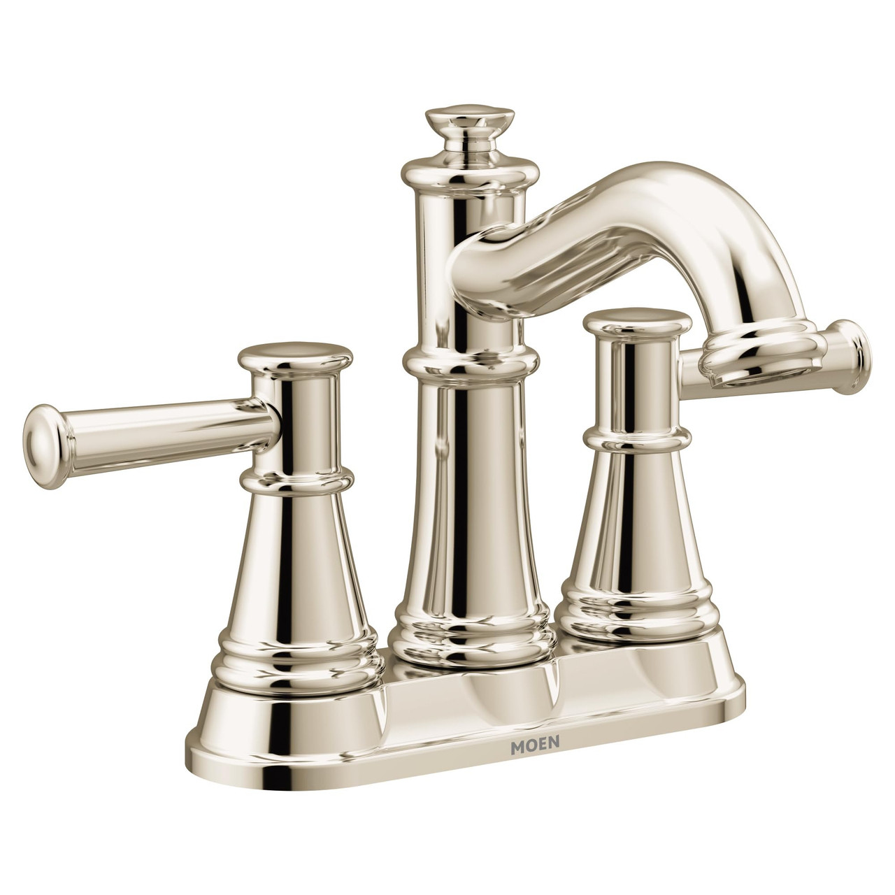 Moen Belfield Two Handle Centerset Bathroom Faucet Polished in Polished Nickel - 6401NL
