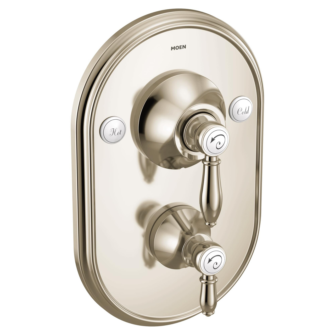 Moen Weymouth Posi Temp with Built in 3 Function Transfer Valve Trim Kit Polished in Polished Nickel - TS32100NL