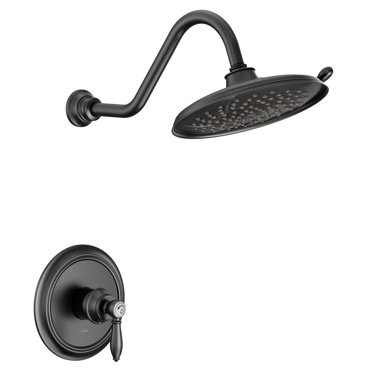 Moen Weymouth M CORE 2 Series 1 Handle Shower Trim Kit in Matte Black - UTS232102EPBL